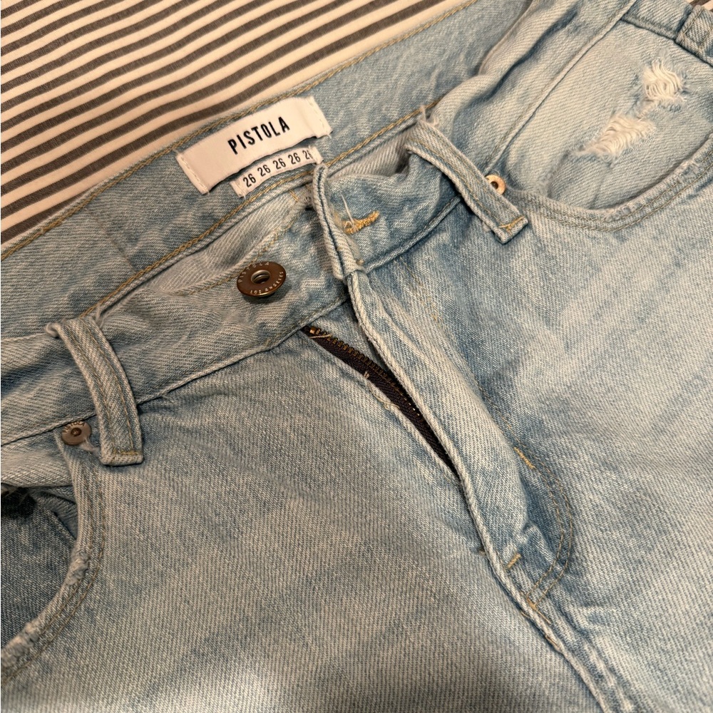 Pistola Sky Blue Distressed Jeans
